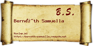 Bernáth Samuella névjegykártya